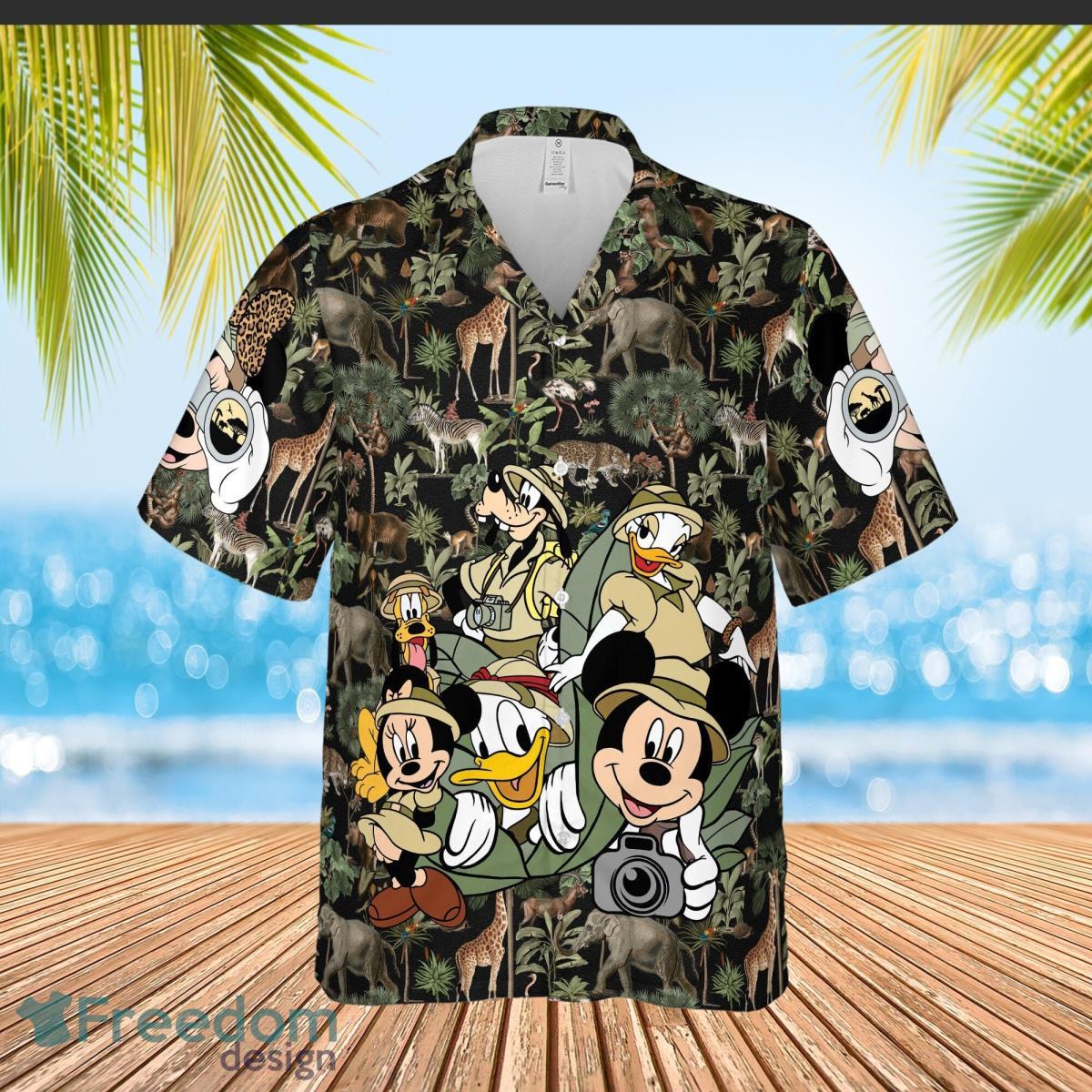 Vintage Disney Animal Kingdom Safari Fashion Hawaiian Shirt Product Photo 2