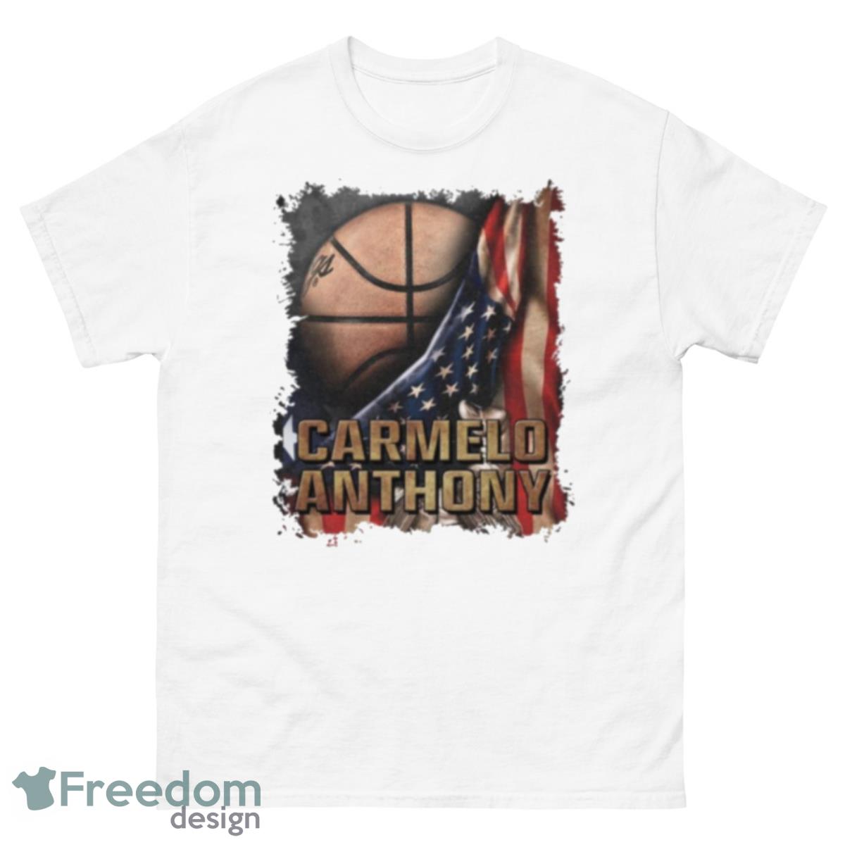 Vintage Styles Basketball Carmelo American Flag Shirt - 500 Men’s Classic Tee Gildan