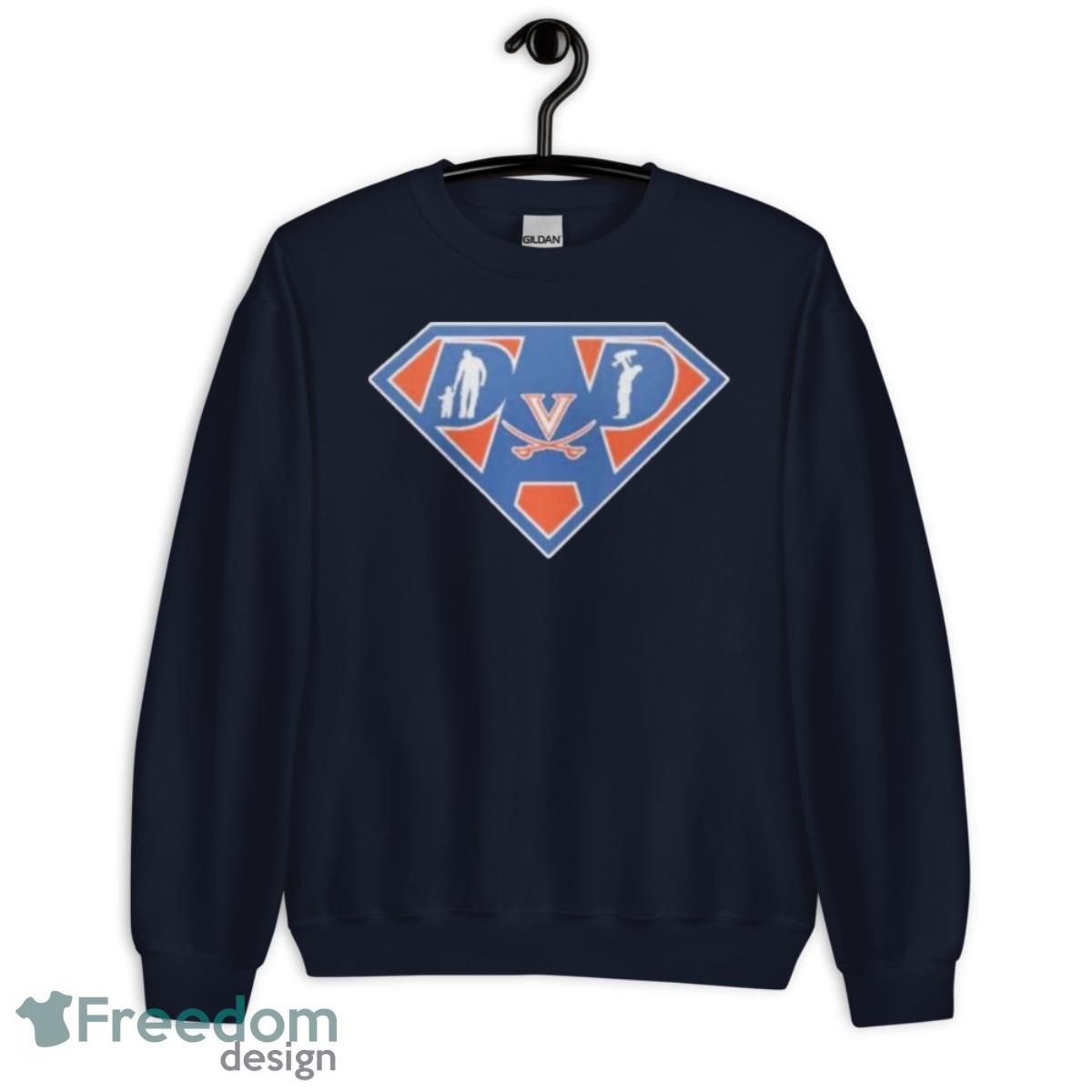 Virginia Cavaliers Super Dad Shirt - Unisex Crewneck Sweatshirt-1