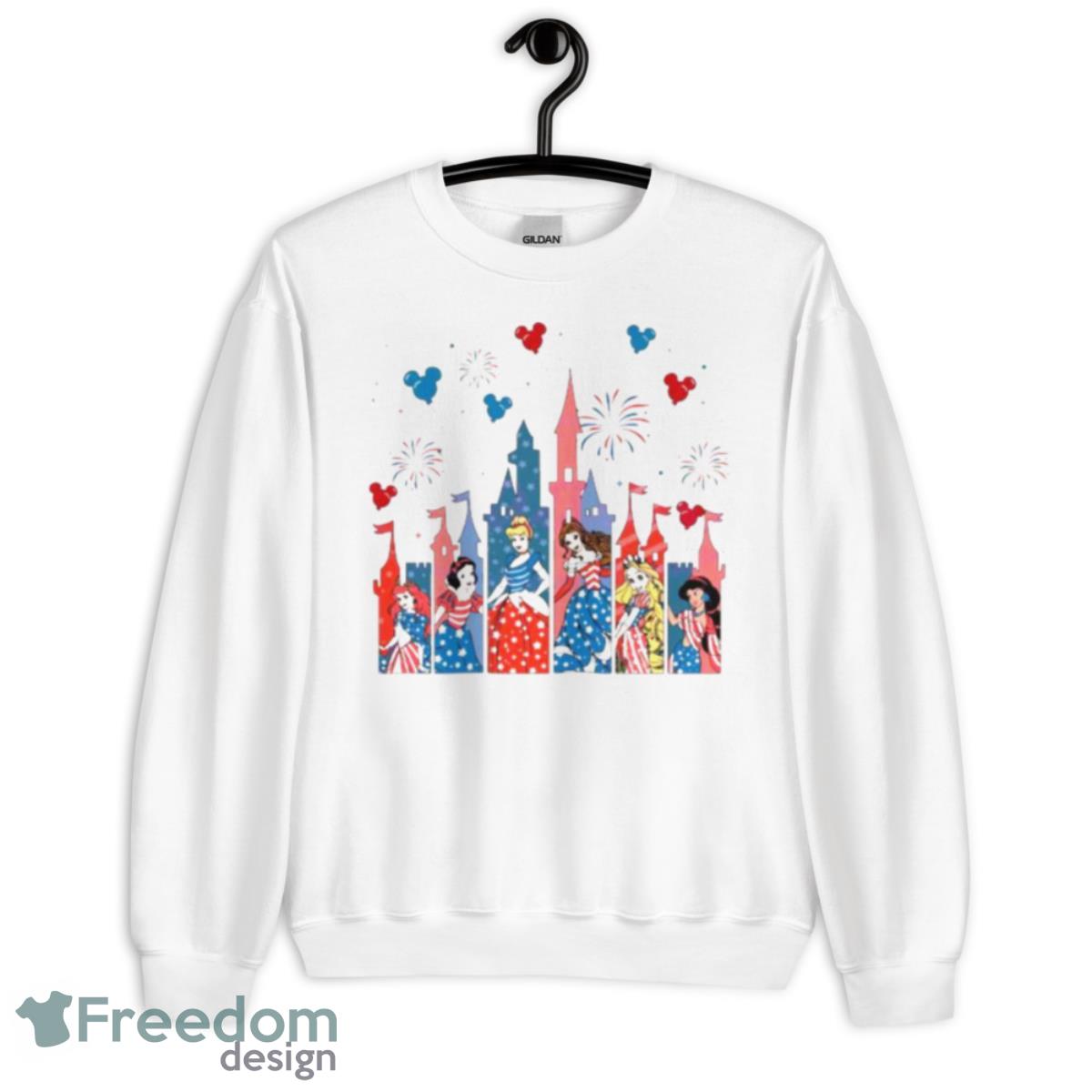 Walt Disney Princess Happy 4th of July shirt - Unisex Heavy Blend Crewneck Sweatshirt