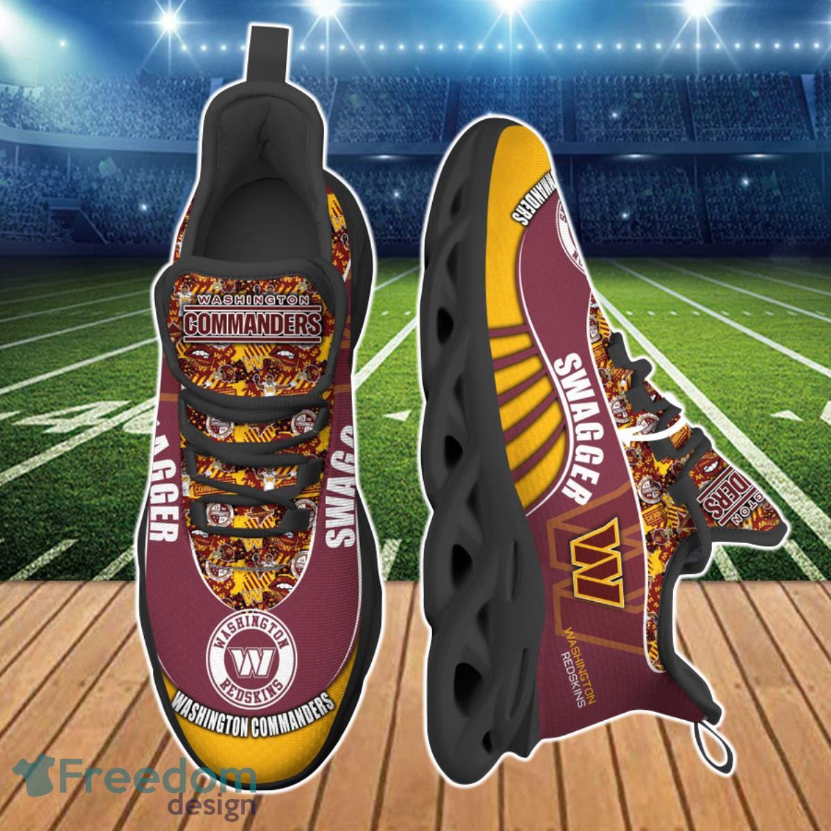 Washington Commanders NFL Clunky Max Soul Shoes Custom Name Product Photo 2