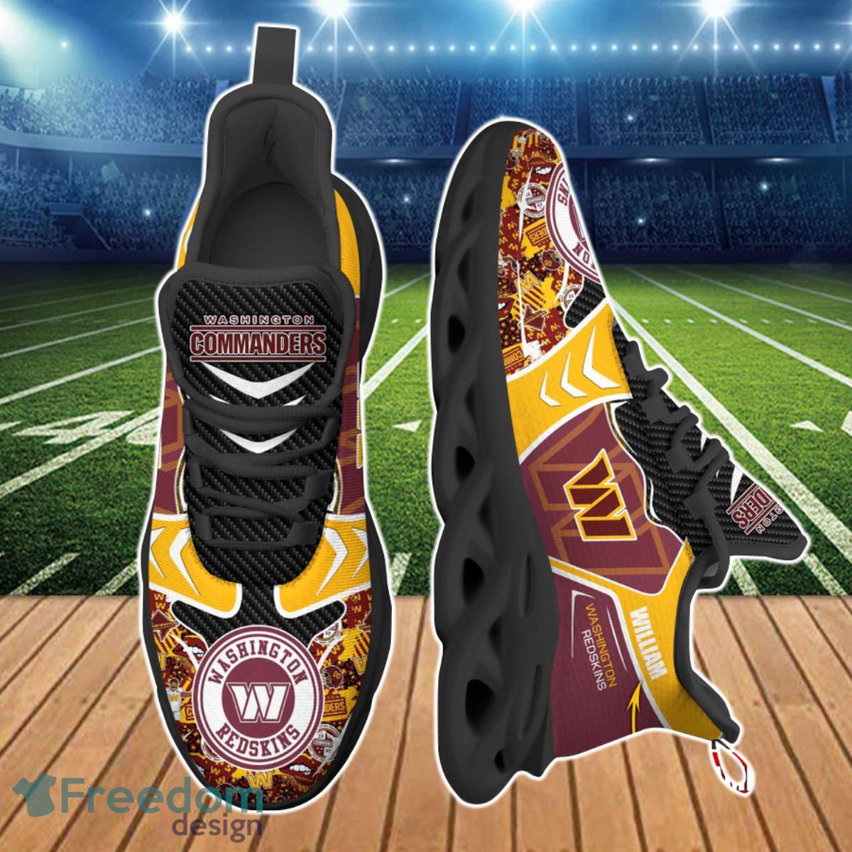 Washington Commanders NFL Clunky Max Soul Shoes Custom Name Best Gift For Real Fans Product Photo 2