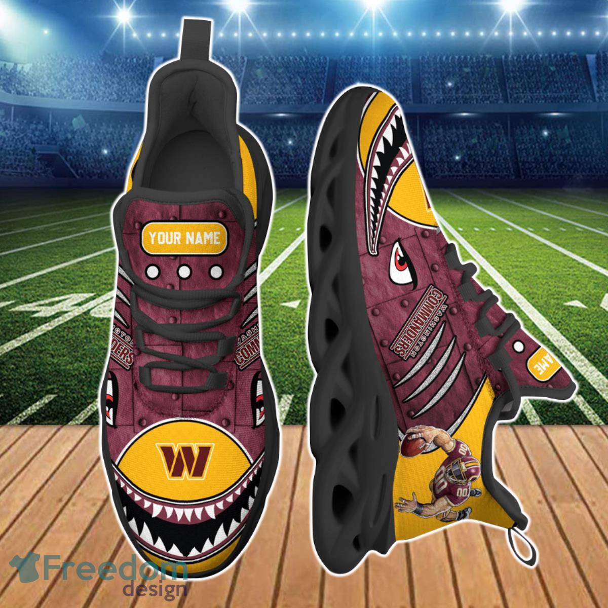 Washington Commanders NFL Clunky Max Soul Shoes Custom Name Ideal Gift For True Fans Product Photo 2