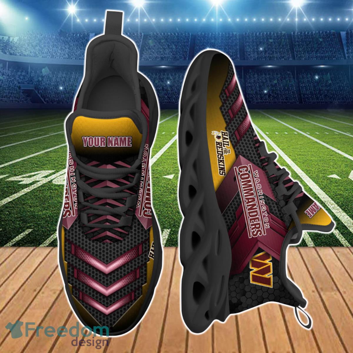 Washington Commanders NFL Max Soul Shoes Custom Name Product Photo 2