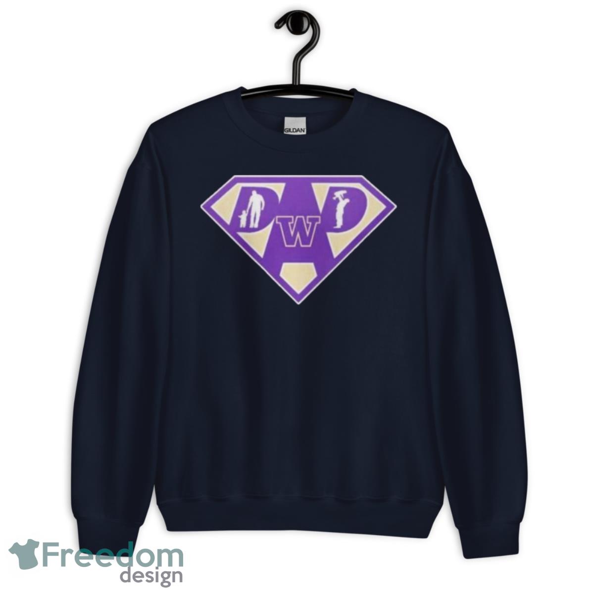 Washington Huskies Super Dad Shirt - Unisex Crewneck Sweatshirt-1