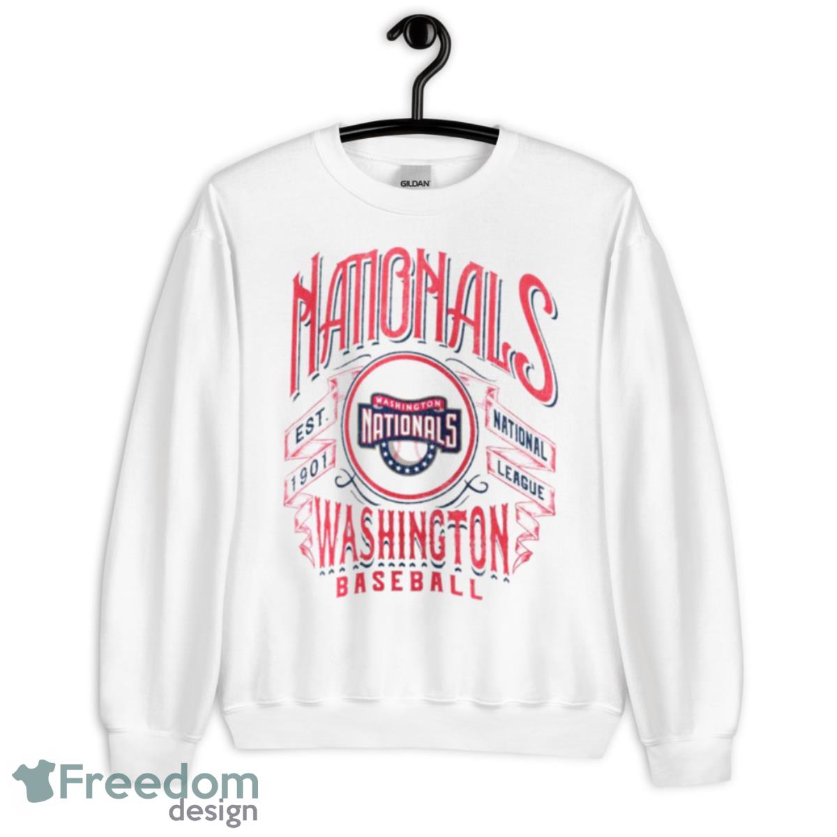 Washington Nationals Rucker Collection Distressed Rock T Shirt - Unisex Heavy Blend Crewneck Sweatshirt