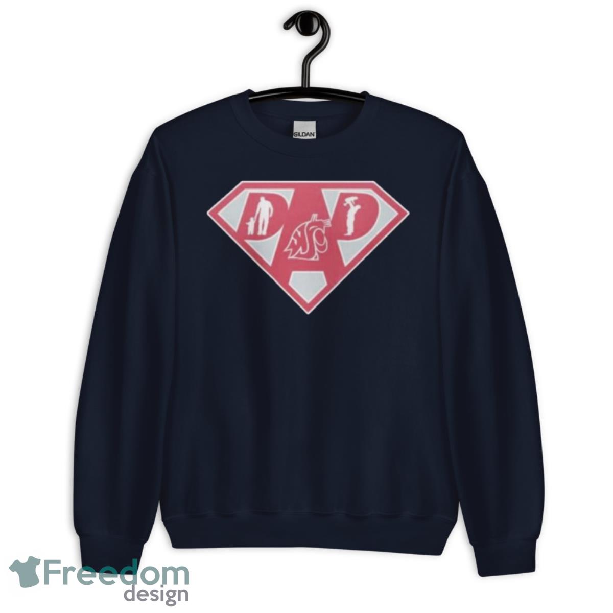 Washington State Cougars Super Dad Shirt - Unisex Crewneck Sweatshirt-1