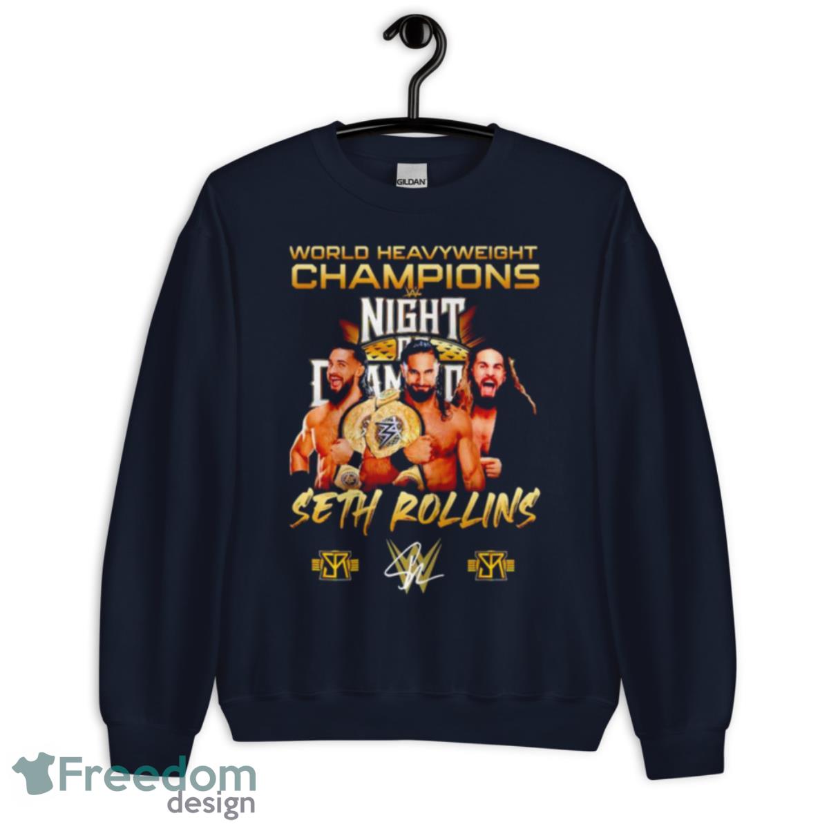 World Heavyweight Champions Seth Rollins Shirt - Unisex Crewneck Sweatshirt-1