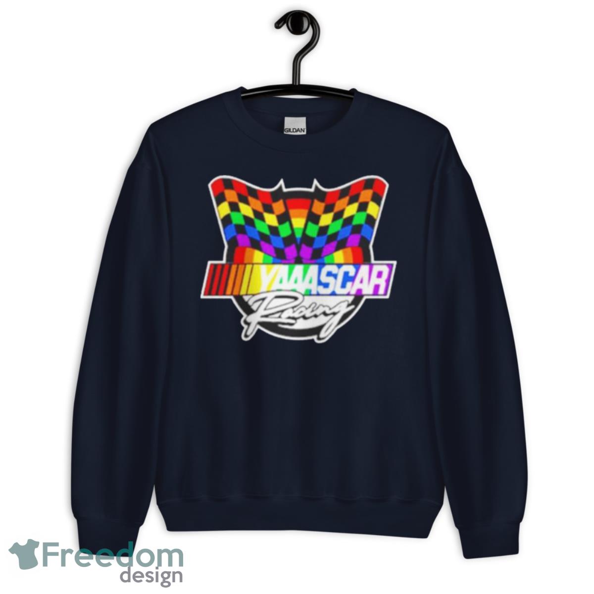 Yaaascar Racing Nascar Pride Month Shirt - Unisex Crewneck Sweatshirt-1