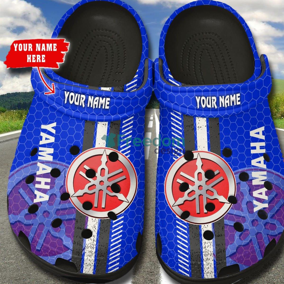 Yamaha Blue W Car And Motorcycles Logo Clog Shoes Custom Name - Yamaha Blue _2