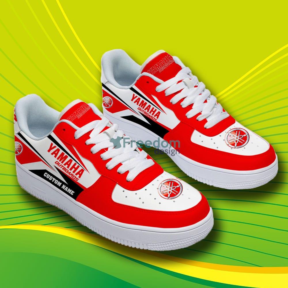 Yamaha Outboards Air Force Shoes vintage Custom Name Gift For Mens And Women - Yamaha Outboards AF 1 vintage shoes, Custom any logo or Car model_2