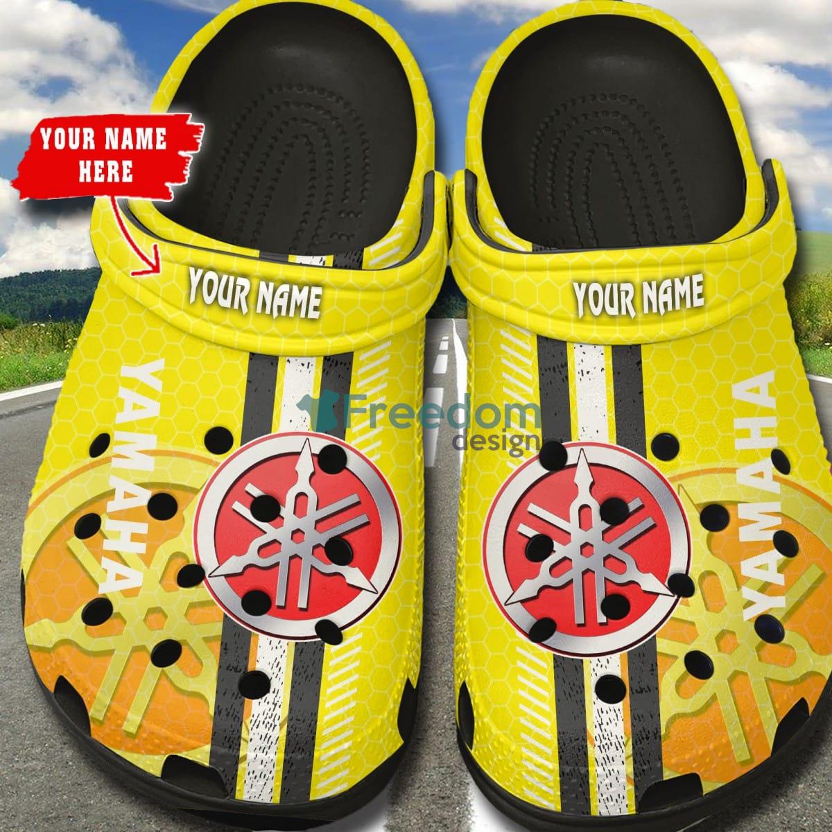 Yamaha Yellow W Car And Motorcycles Logo Clog Shoes Custom Name - Yamaha Yellow _2