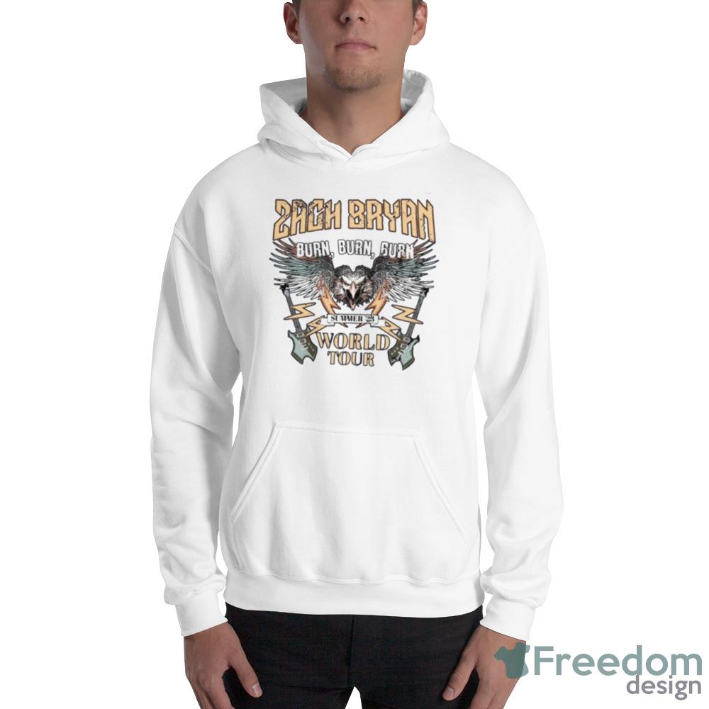 Zach Bryan Vintage Zach Bryan World Tour Graphic Shirt - 18500 Unisex Heavy Blend Hooded Sweatshirt