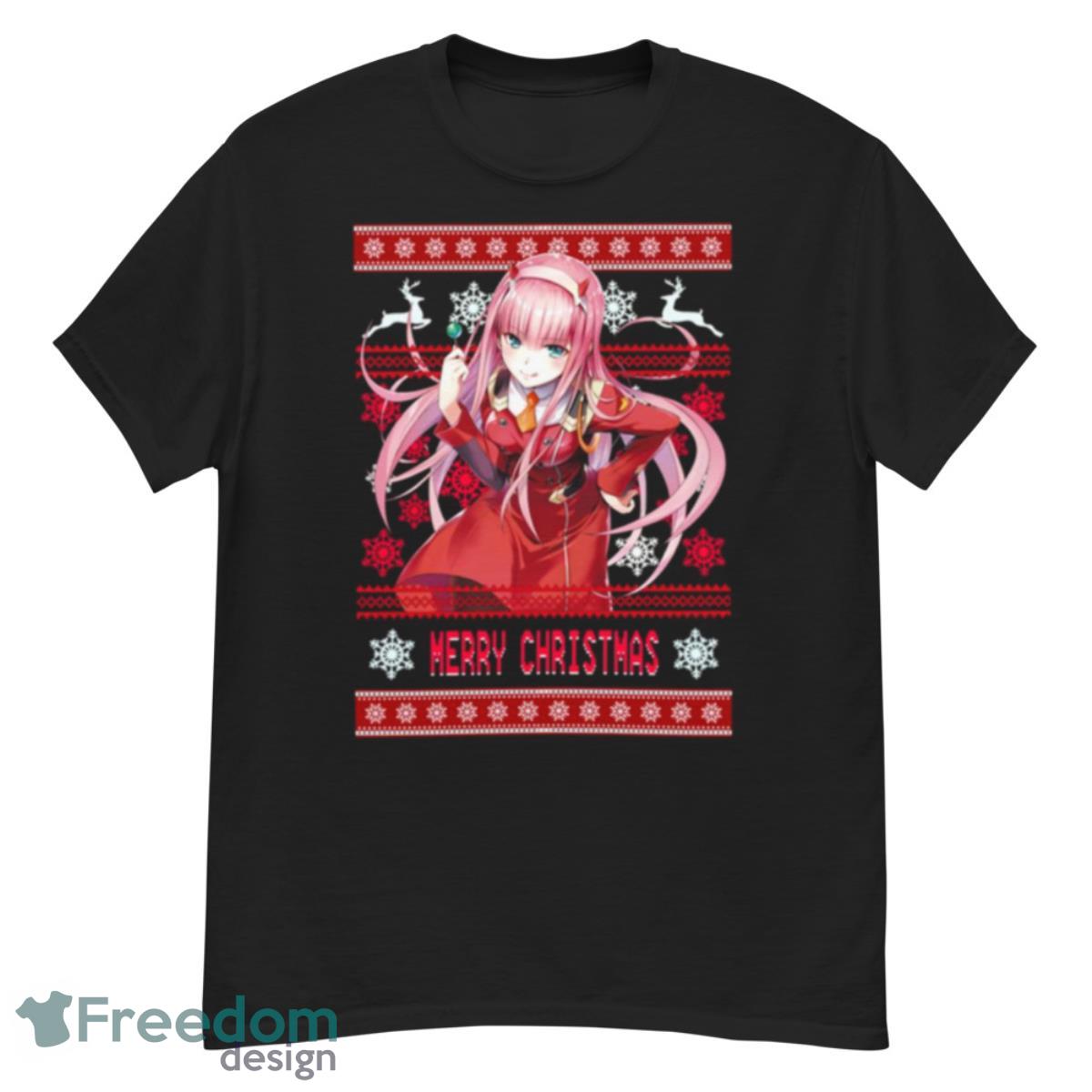 Zero Two Derling In The Franxx Anime Ugly Christmas Pattern Shirt - G500 Men’s Classic T-Shirt