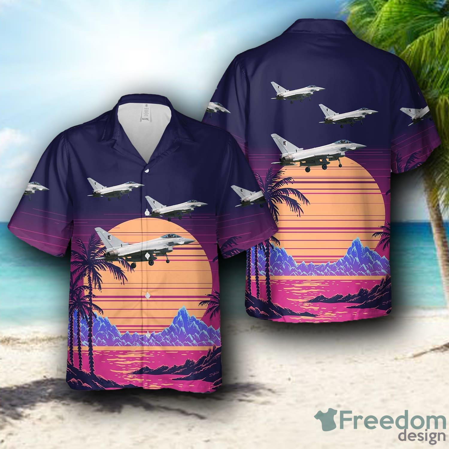 ZJ914 AC 17 Squadron Eurofighter Typhoon F.2 RAF Hawaiian Shirt For Men And Women - ZJ914 AC 17 Squadron Eurofighter Typhoon F.2 RAF Hawaiian Shirt For Men And Women