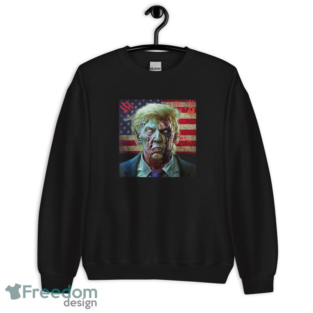 Zombie Trump Presidential Election Biden 2024 T Shirt sential T Shirt - 18000 Unisex Heavy Blend Crewneck Sweatshirt