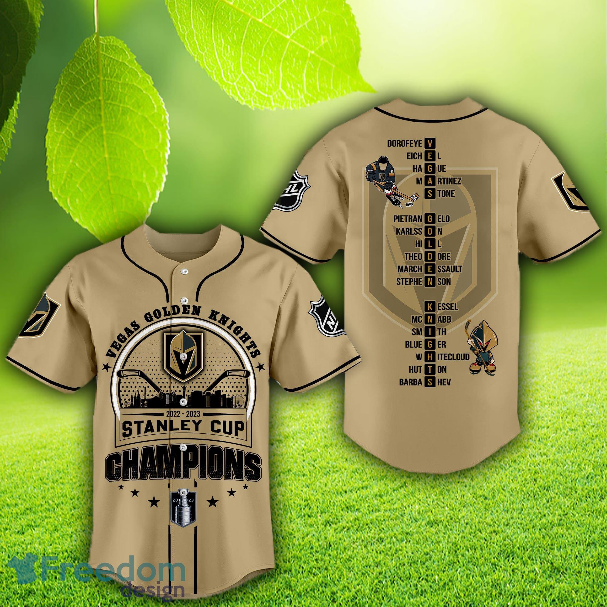 2023 NHL Stanley Cup Champions Vegas Golden Knights Baseball Jersey Gift  For Men And Women - Freedomdesign