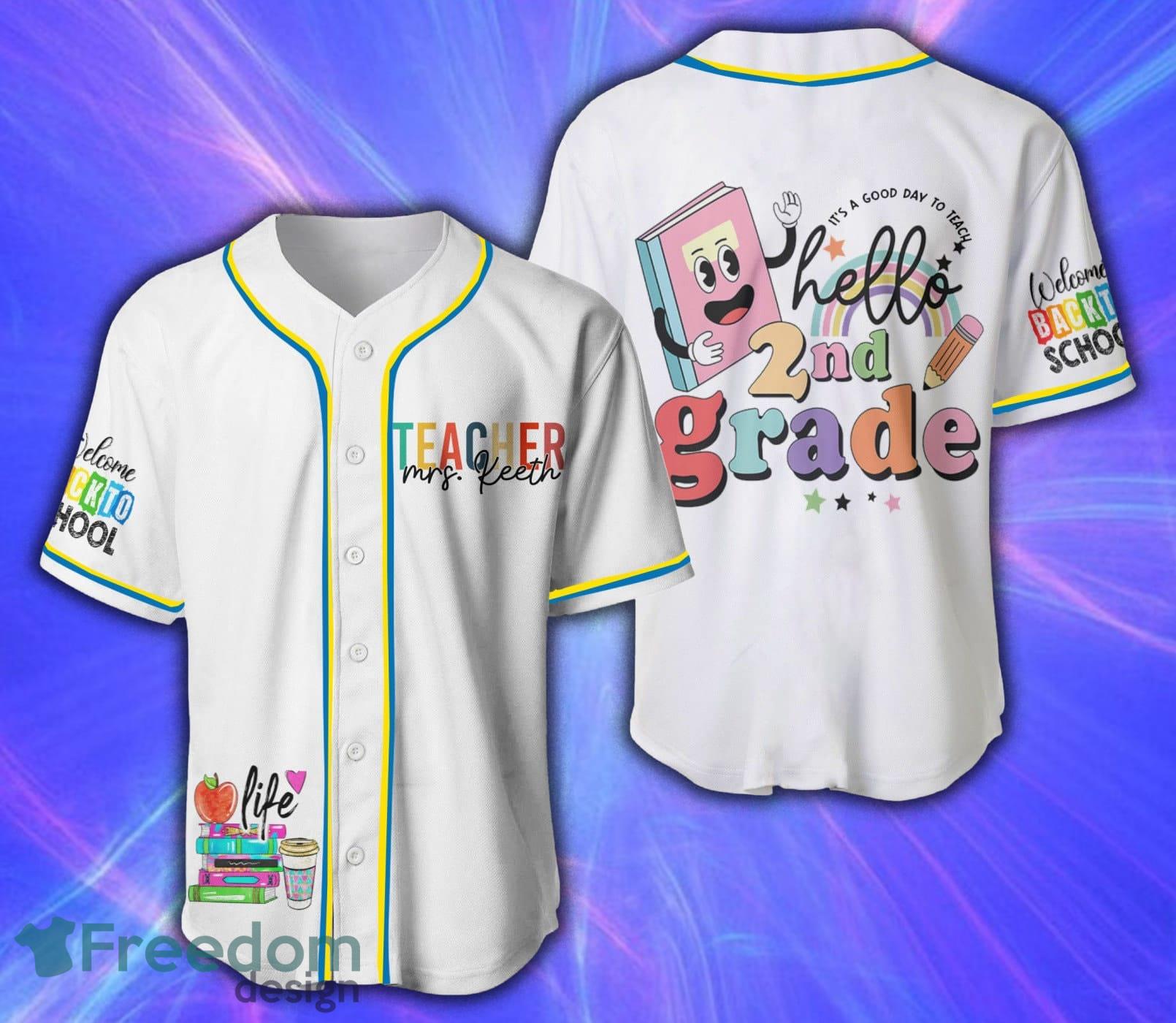 2nd Grade Team Back To School Second Grade Teacher Baseball Jersey Shirt  Gift For Men And Women - Freedomdesign