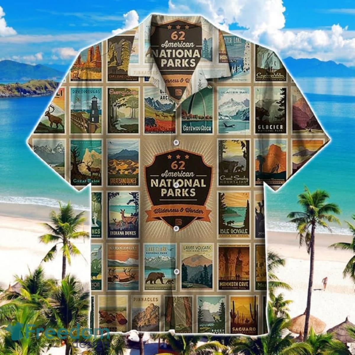 62 American National Park Hawaiian Shirt Wilderness Wonders Universal Product Photo 1