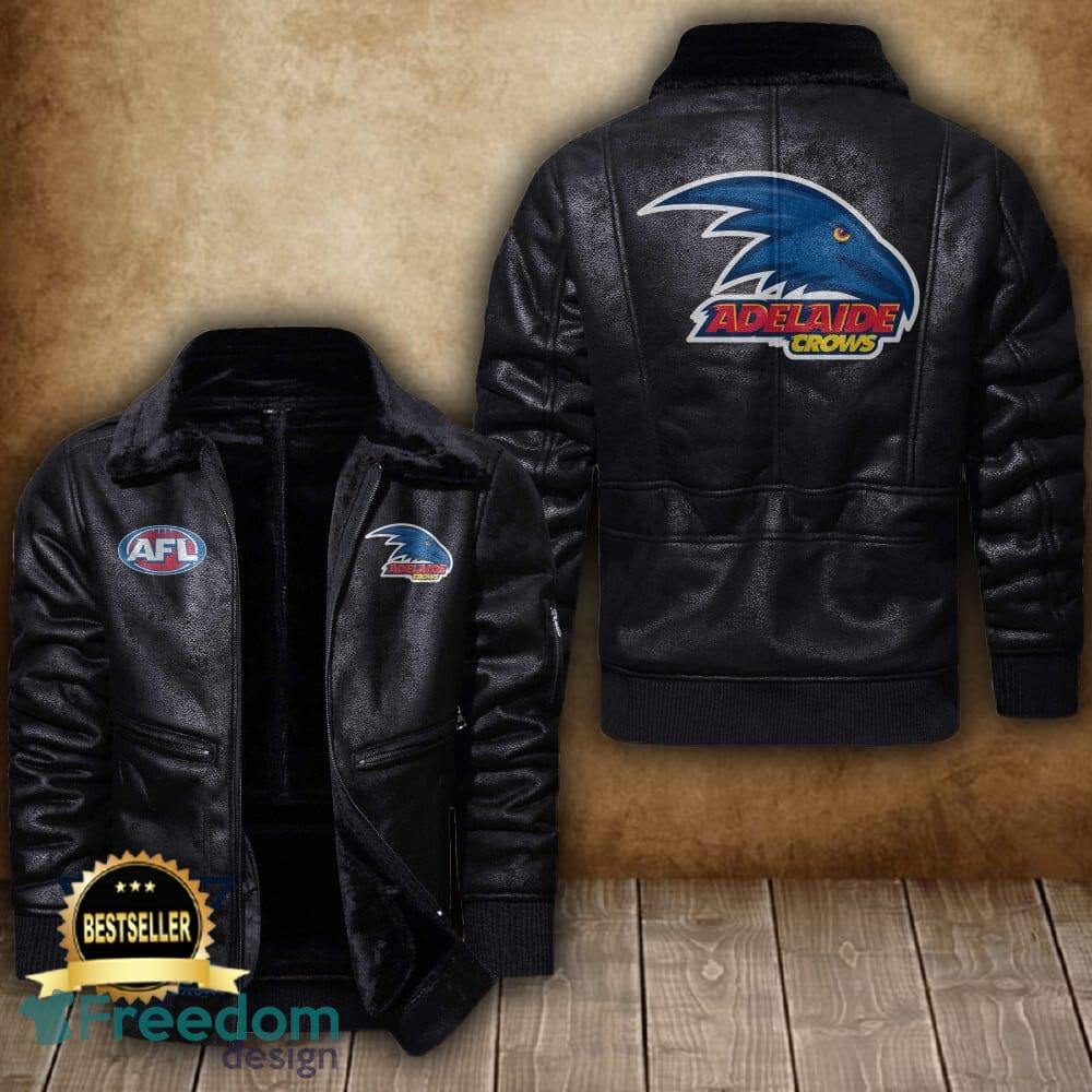 Afl Adelaide Football Club Leather Jacket Feather Neck Men And Women For Fans - Afl Adelaide Football Club 2D Leather Jacket_1 Afl Adelaide Football Club Leather Jacket Feather Neck Men And Women For Fans - Afl Adelaide Football Club 2D Leather Jacket_1