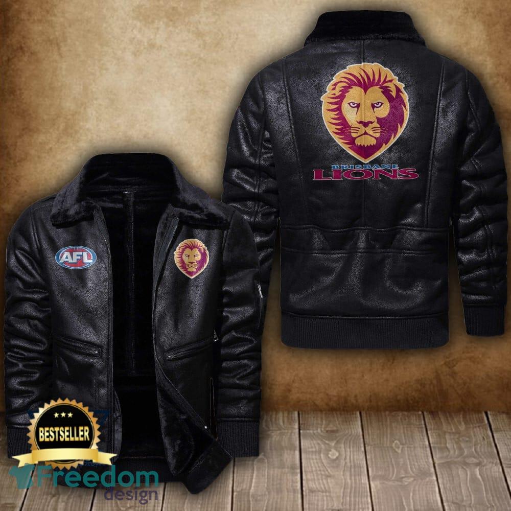 Afl Brisbane Lions Leather Jacket Feather Neck Men And Women For Fans - Afl Brisbane Lions 2D Leather Jacket_1 Afl Brisbane Lions Leather Jacket Feather Neck Men And Women For Fans - Afl Brisbane Lions 2D Leather Jacket_1