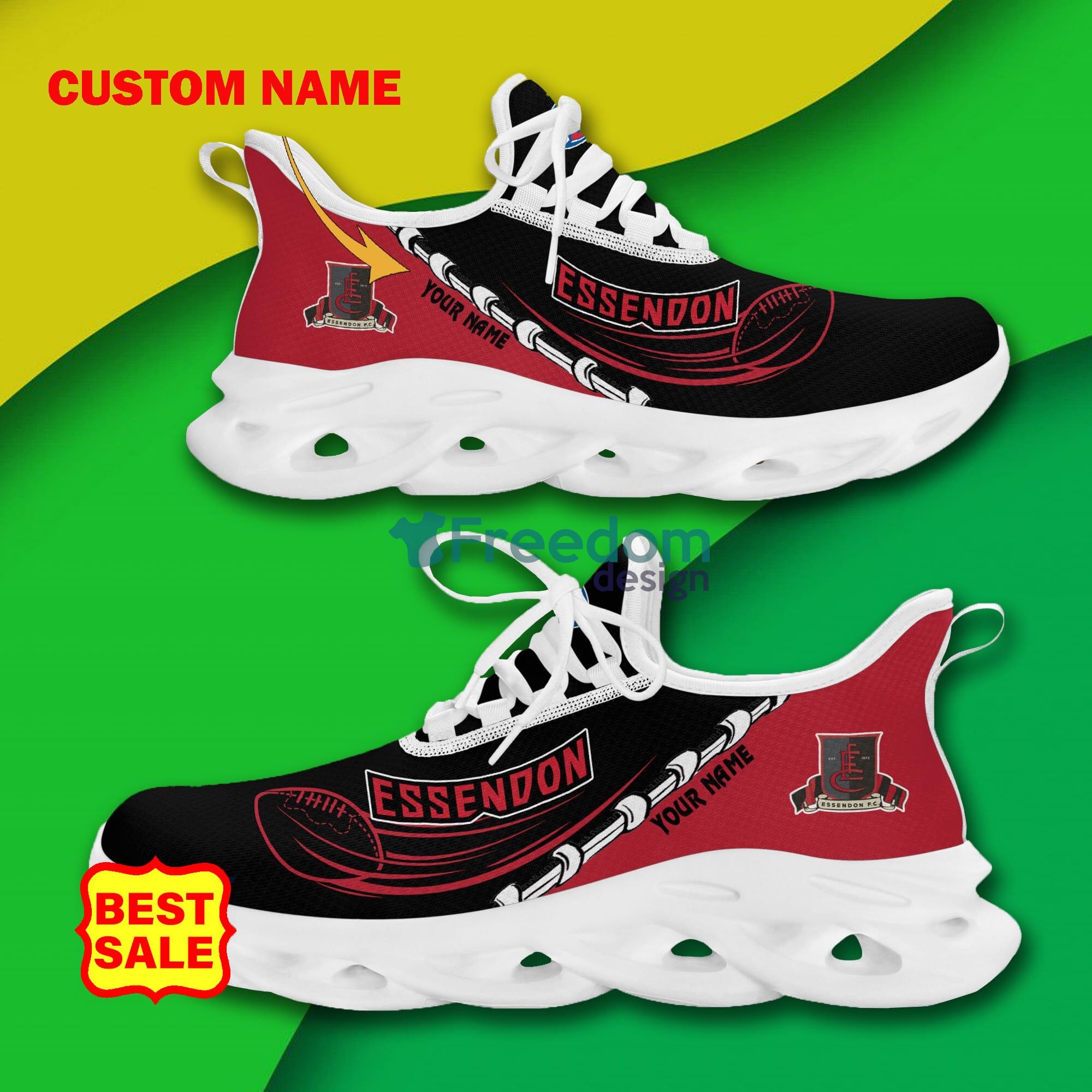 AFL Essendon Bombers Custom Name Red Black Air Jordan 13 Shoes