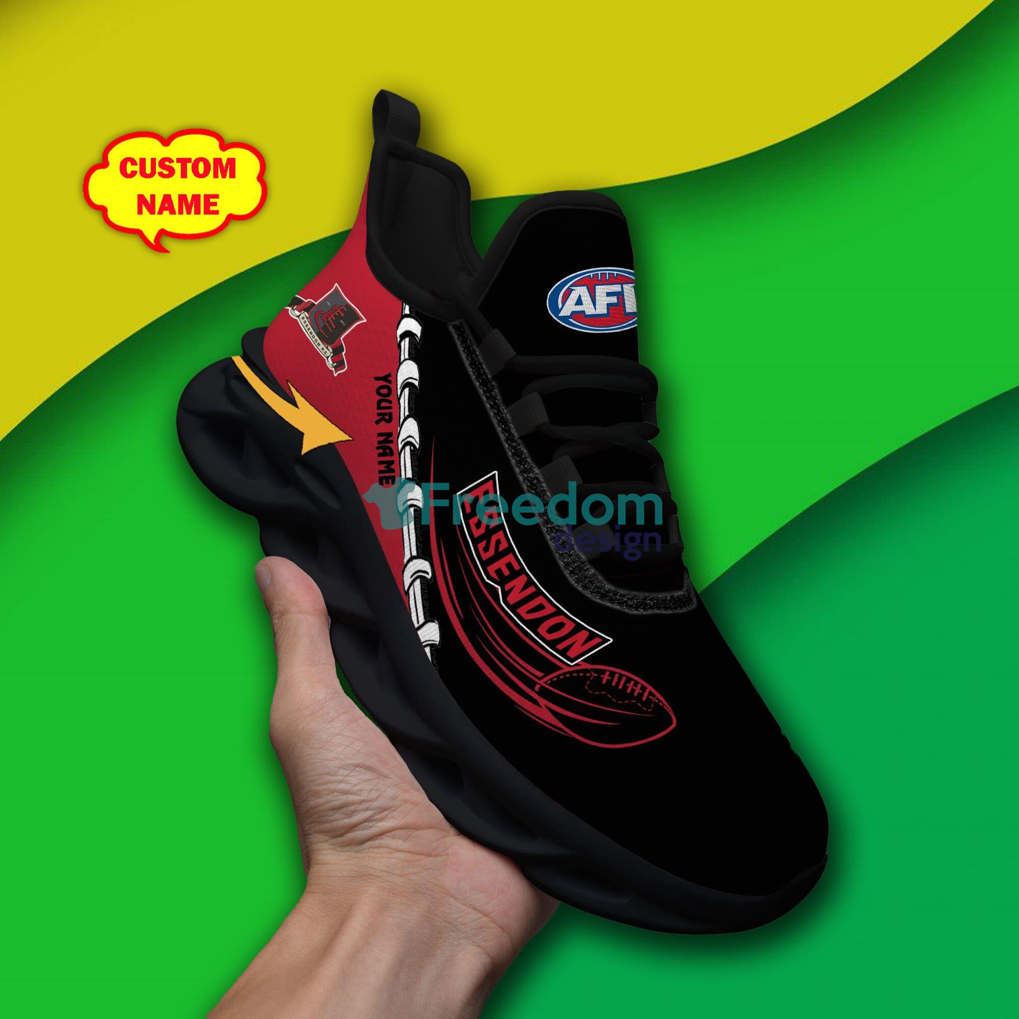 AFL Essendon Bombers Custom Name Red Black Air Jordan 13 Shoes