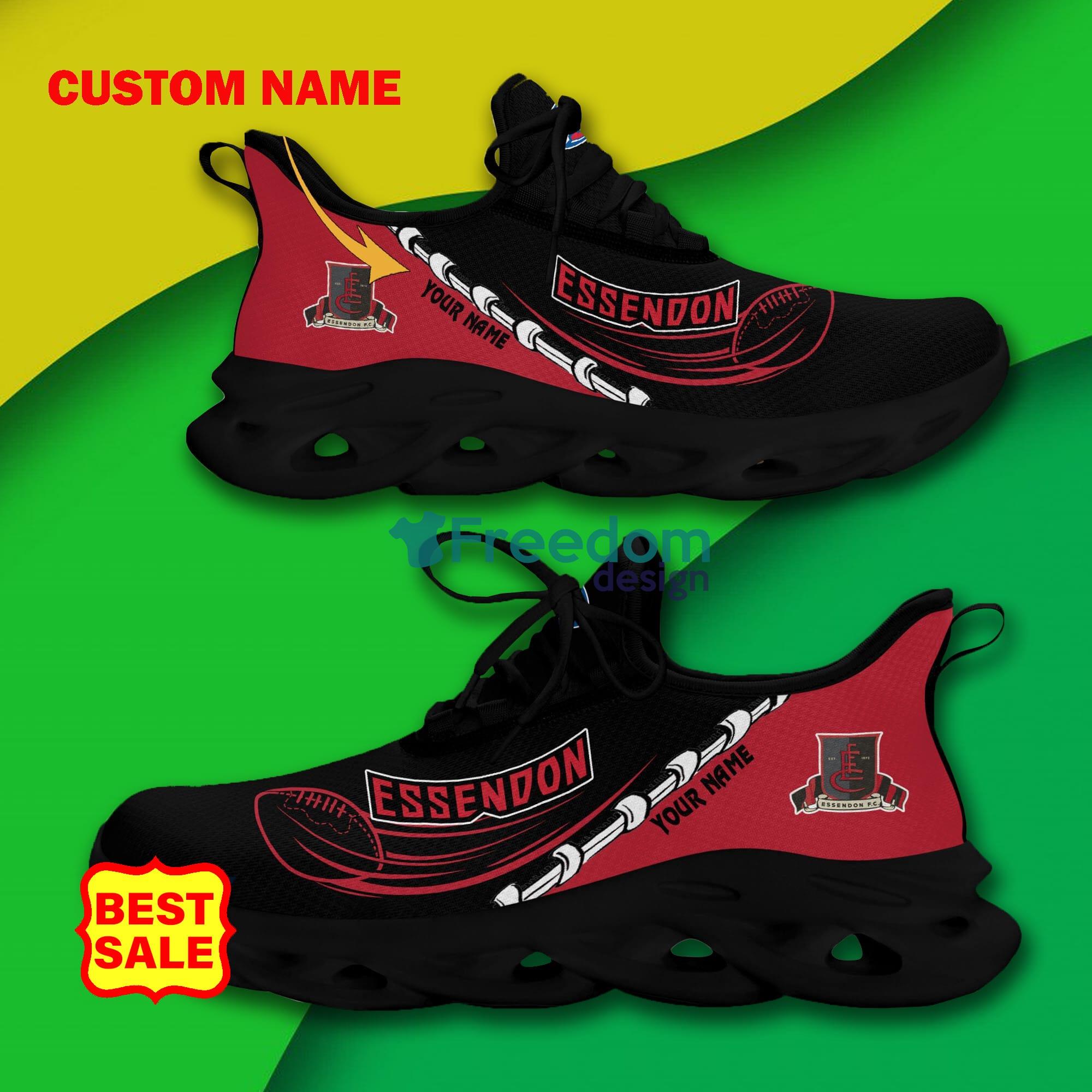 AFL Essendon Bombers Custom Name Red Black Air Jordan 13 Shoes