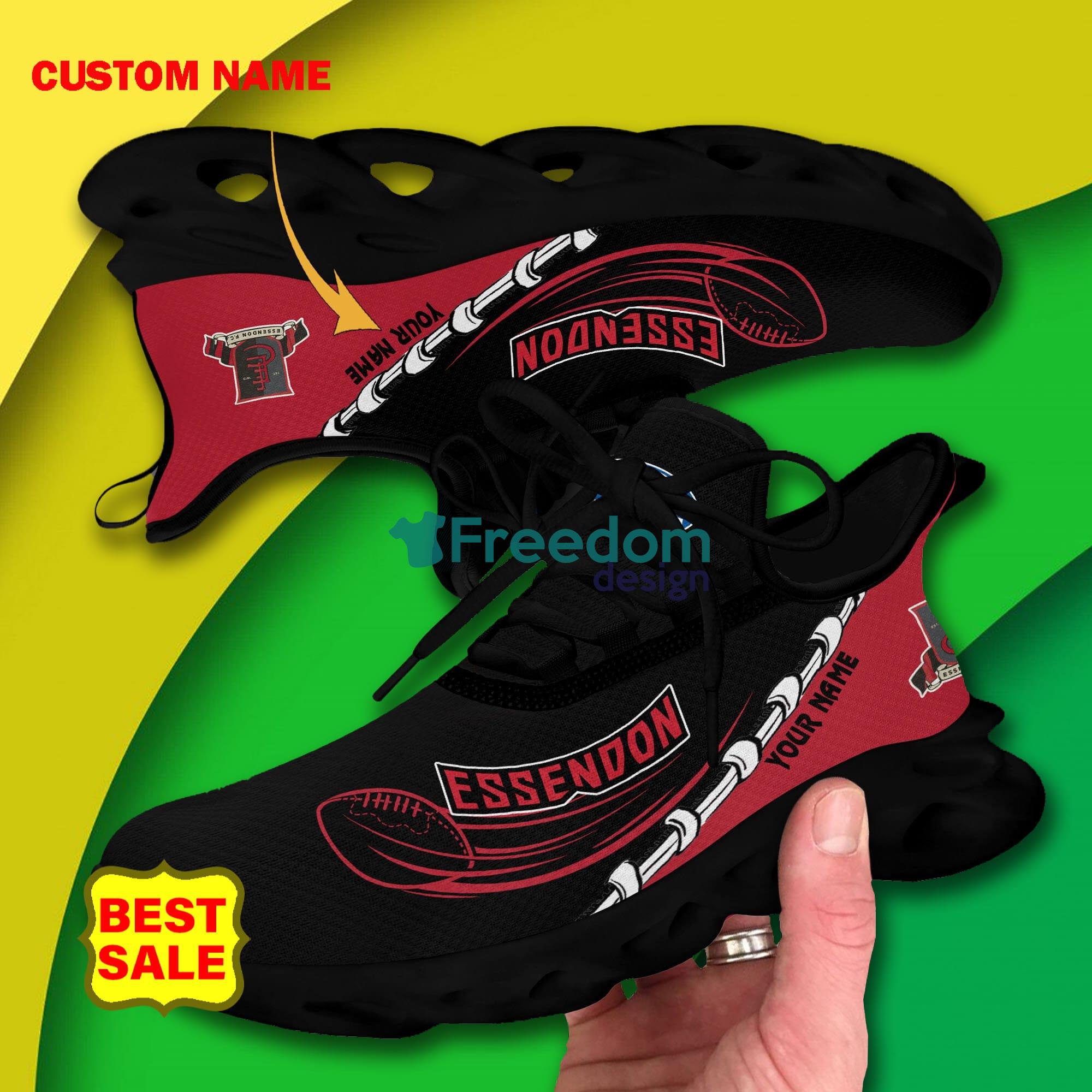 AFL Essendon Bombers Custom Name Red Black Air Jordan 13 Shoes