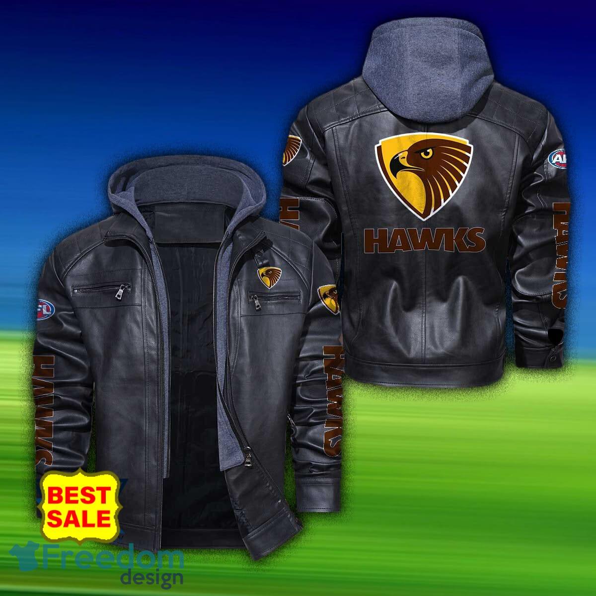Afl Hawthorn Football Club 2D Leather Jacket Hat Gift For Men And Women - Hawthorn Football Club Afl 2D Leather Jacket _1 Afl Hawthorn Football Club 2D Leather Jacket Hat Gift For Men And Women - Hawthorn Football Club Afl 2D Leather Jacket _1