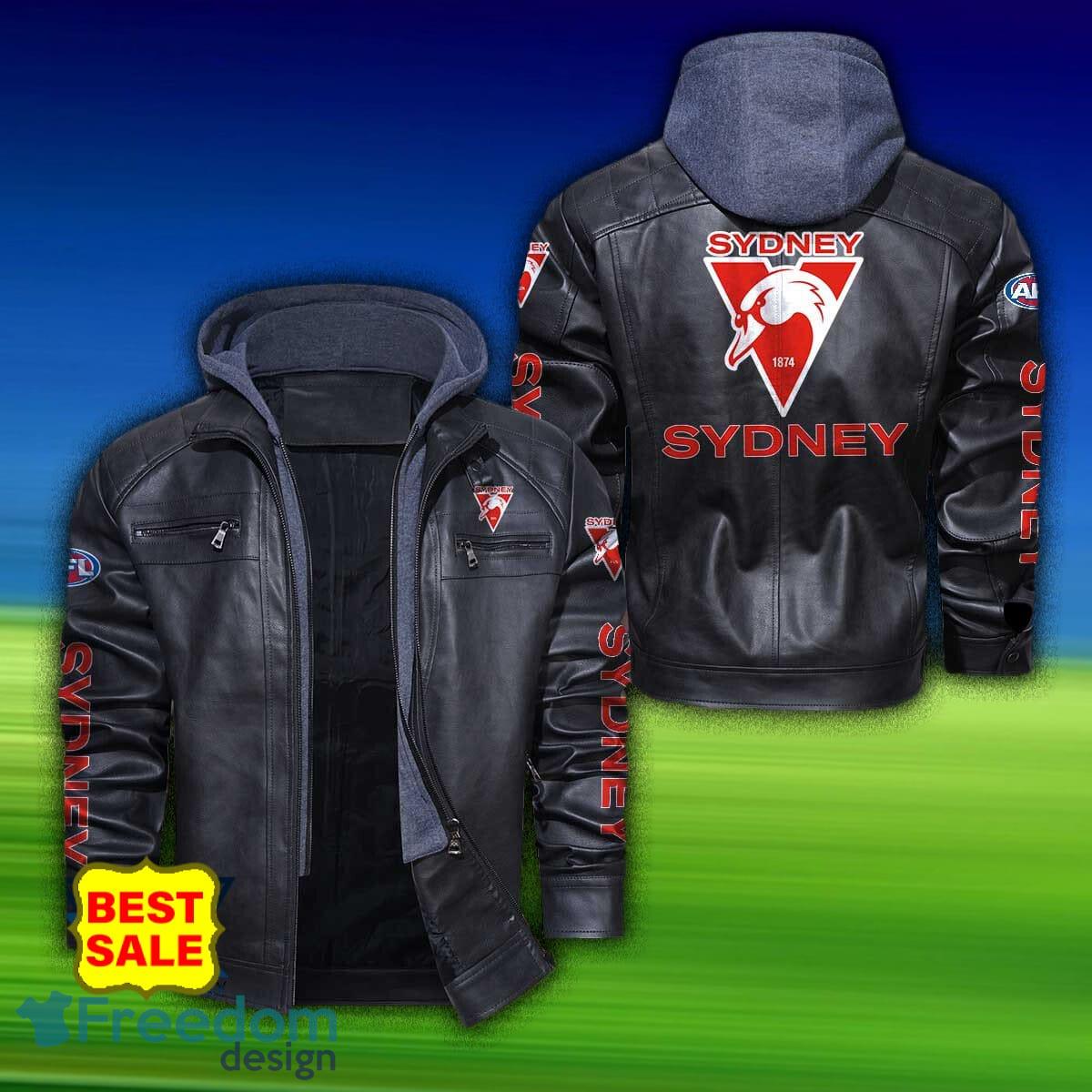 Afl Sydney Swans 2D Leather Jacket Hat Gift For Men And Women - Sydney Swans Afl 2D Leather Jacket _1 Afl Sydney Swans 2D Leather Jacket Hat Gift For Men And Women - Sydney Swans Afl 2D Leather Jacket _1