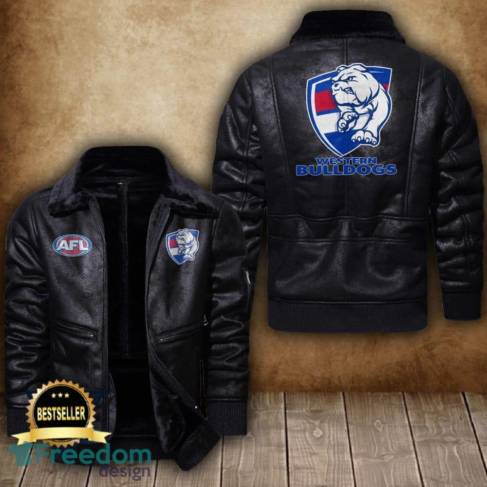 Afl Western Bulldogs Leather Jacket Feather Neck Men And Women For Fans - Afl Western Bulldogs 2D Leather Jacket_1 Afl Western Bulldogs Leather Jacket Feather Neck Men And Women For Fans - Afl Western Bulldogs 2D Leather Jacket_1