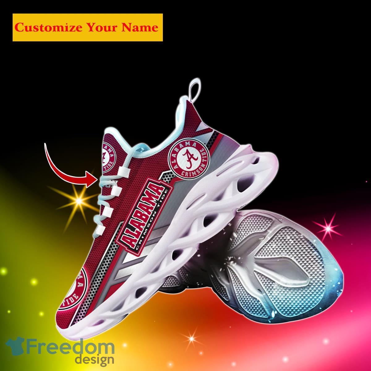 Alabama Crimson Tide NCAA1 Custom Name Max Soul Shoes Bet Gift For Men Women Fans Product Photo 2