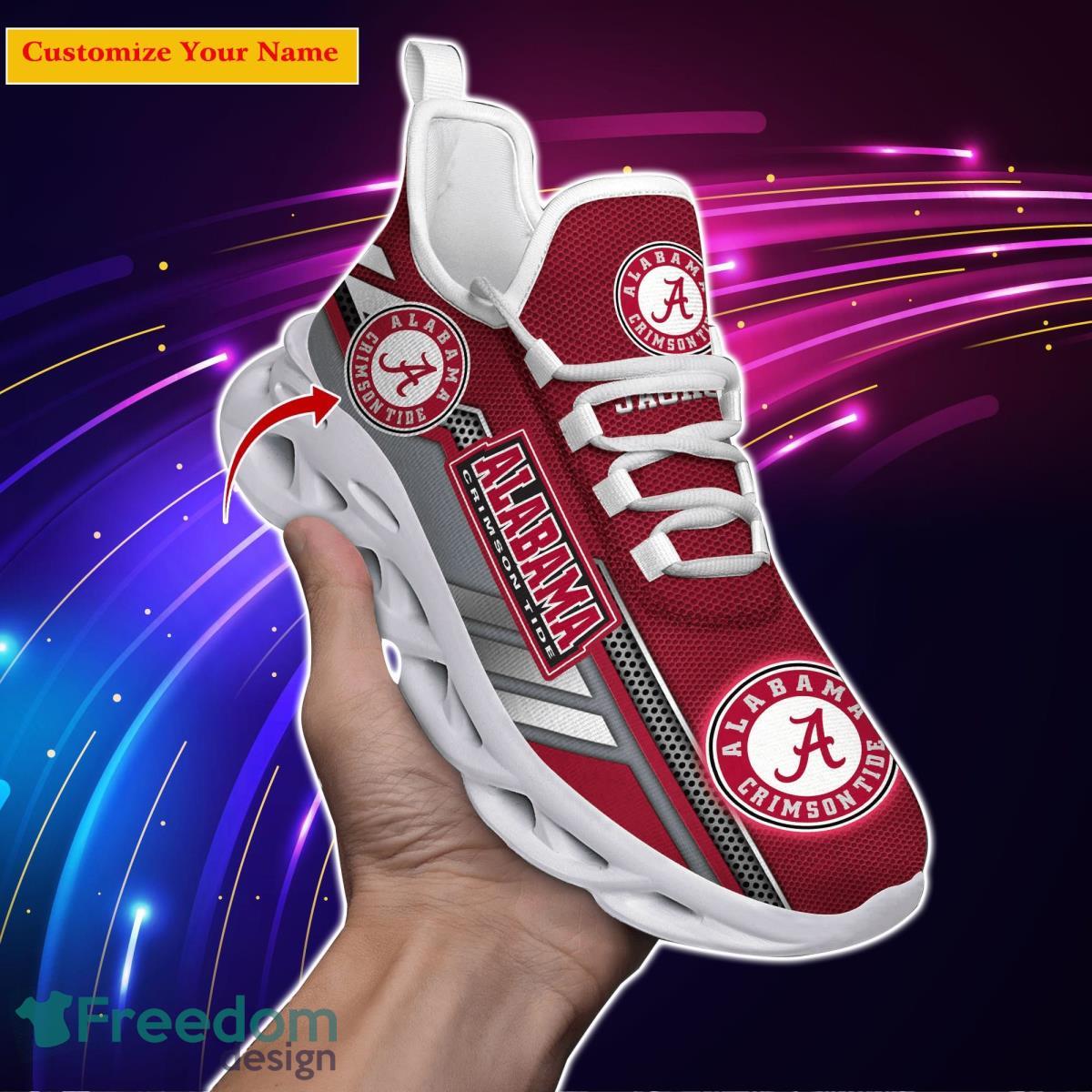 Alabama Crimson Tide NCAA1 Custom Name Max Soul Shoes Bet Gift For Men Women Fans Product Photo 1