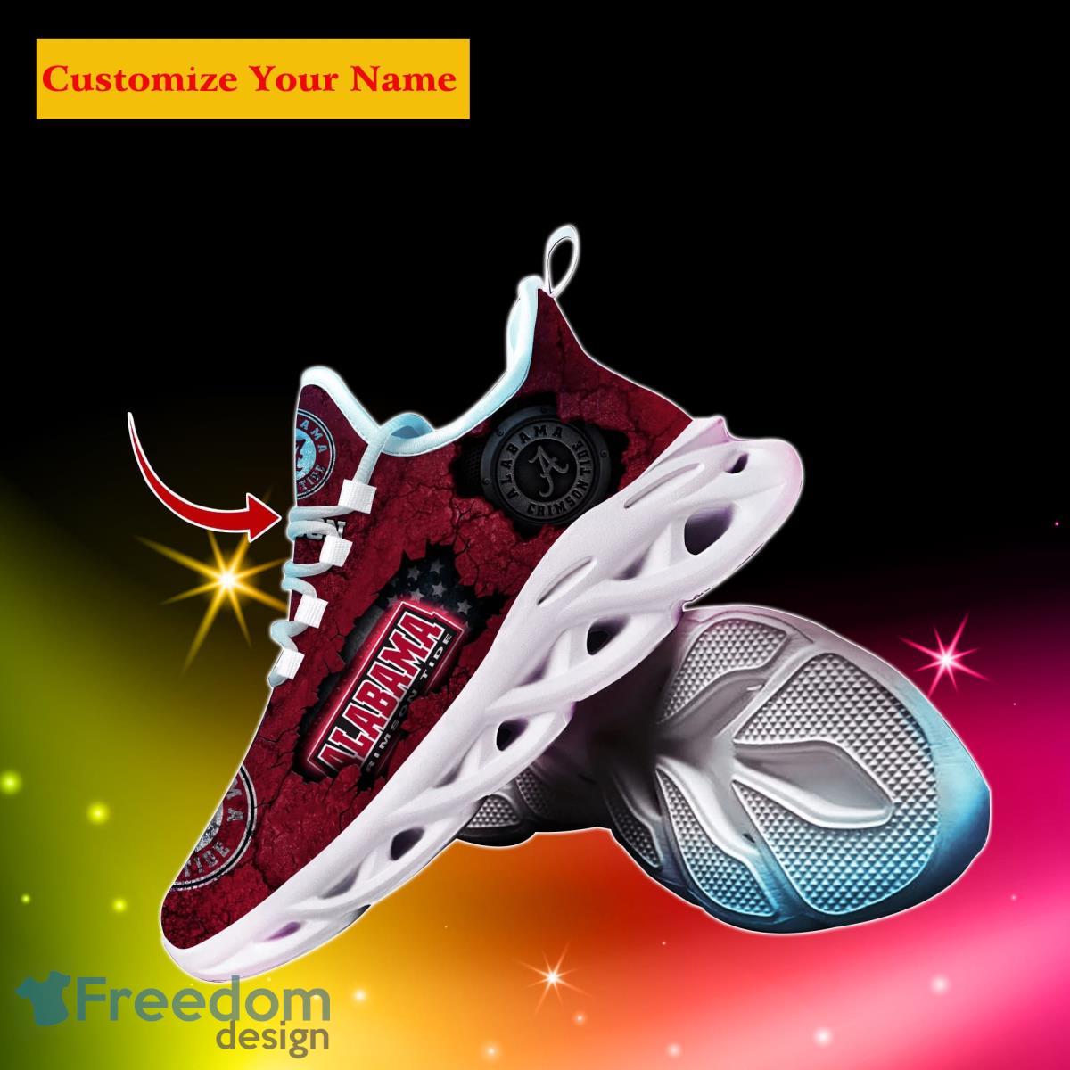 Alabama Crimson Tide NCAA1 Custom Name Max Soul Shoes Great Gift For Men Women Fans Product Photo 2