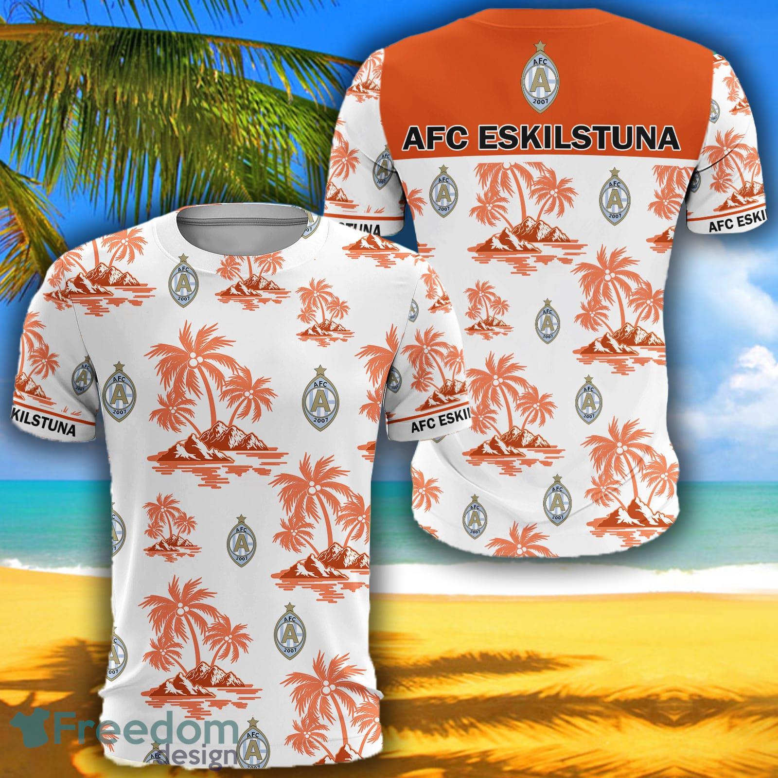 Allsvenskan AFC Eskilstuna Big Logo Aloha Fans 3D Tshirt For Men And Women - Allsvenskan AFC Eskilstuna Big Logo Aloha Fans 3D Tshirt For Men And Women