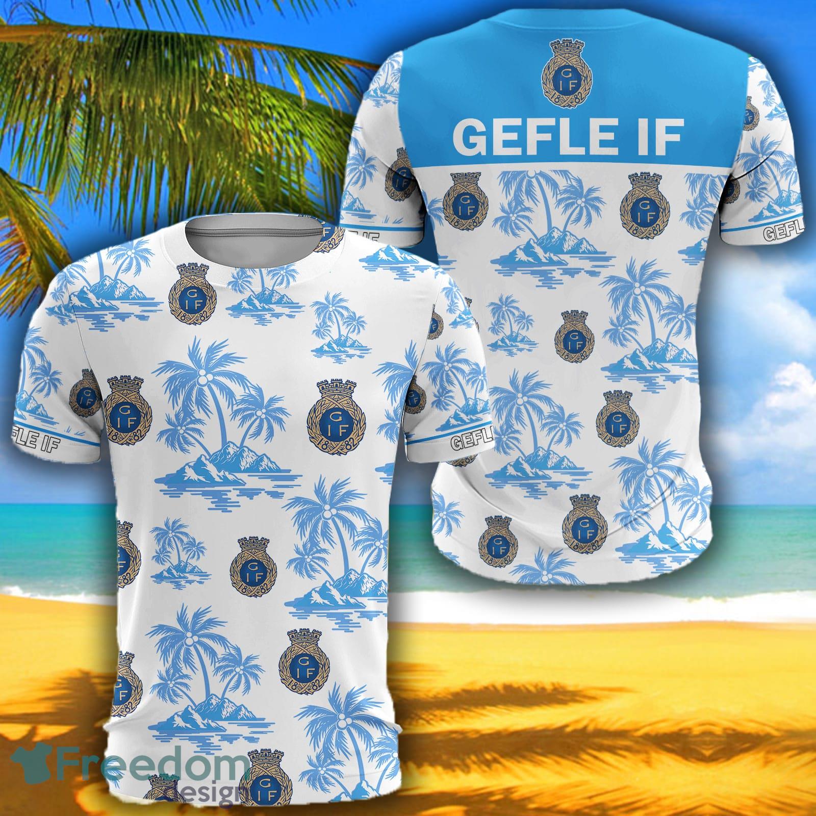Allsvenskan Gefle IF Fans Hawaii Logo 3D Tshirt For Men And Women - Allsvenskan Gefle IF Fans Hawaii Logo 3D Tshirt For Men And Women