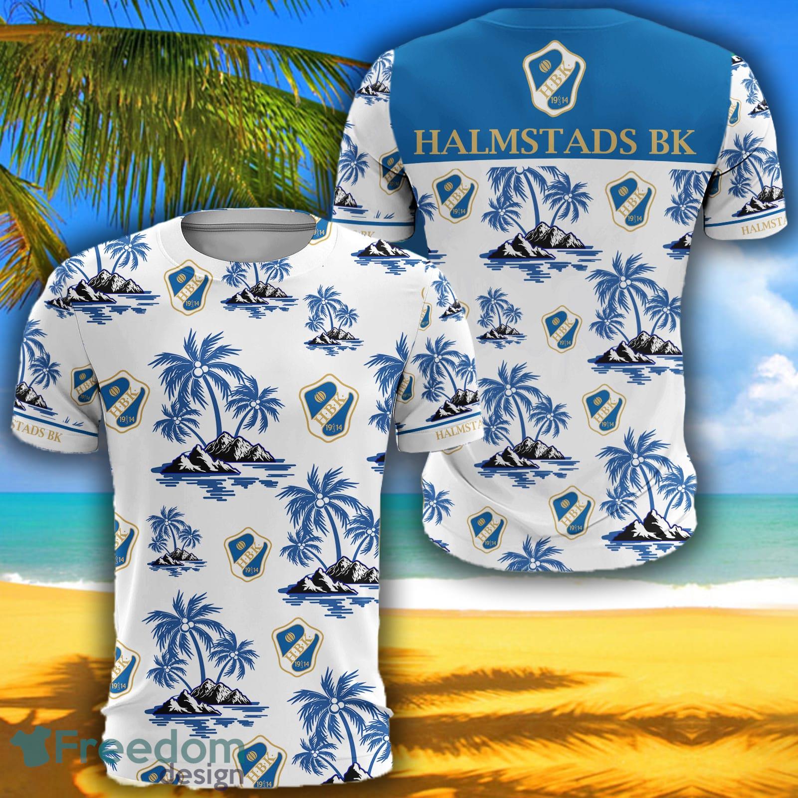 Allsvenskan Halmstads BK Big Logo Aloha Fans 3D Tshirt For Men And Women - Allsvenskan Halmstads BK Big Logo Aloha Fans 3D Tshirt For Men And Women