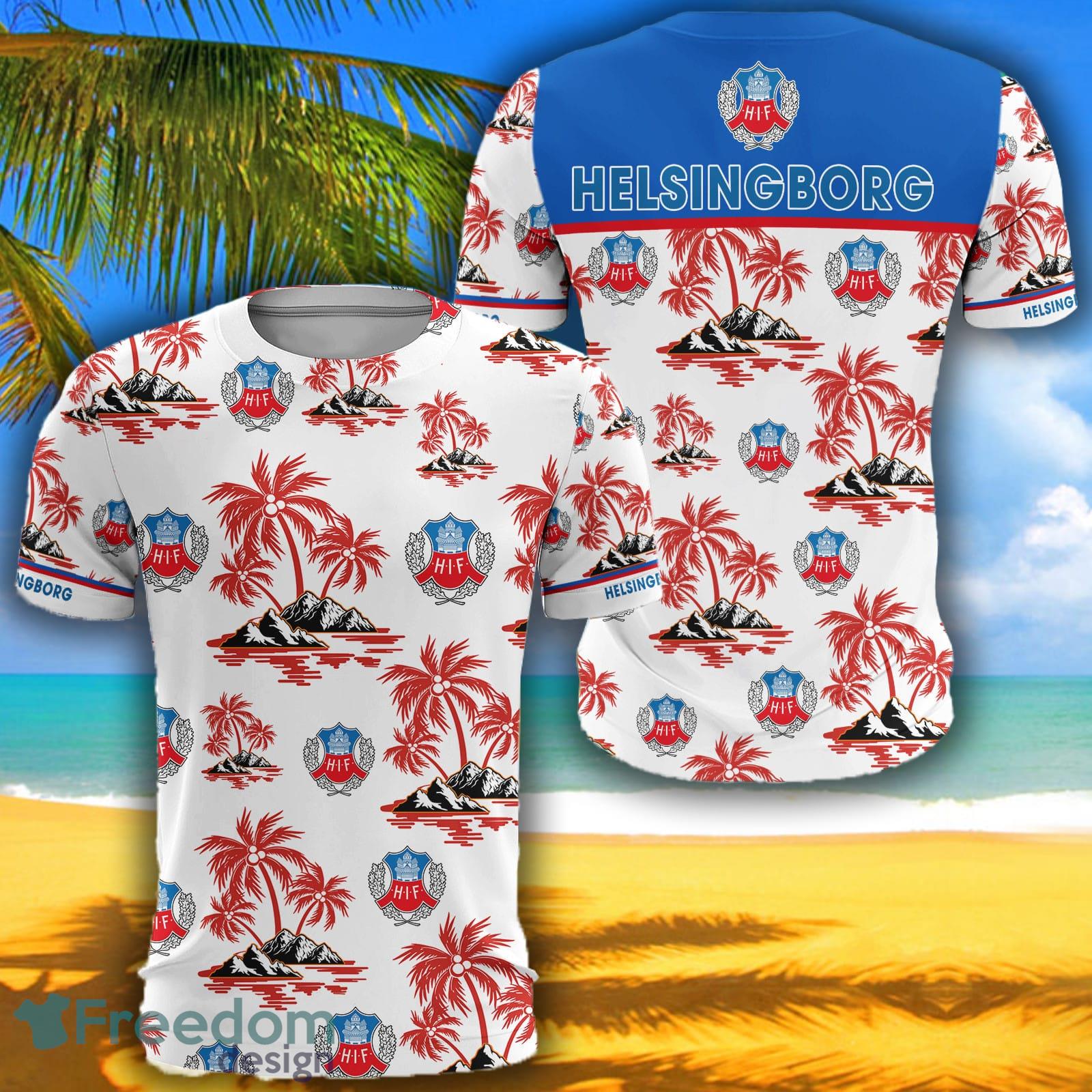 Allsvenskan Helsingborgs IF Big Logo Aloha Fans 3D Tshirt For Men And Women - Allsvenskan Helsingborgs IF Big Logo Aloha Fans 3D Tshirt For Men And Women