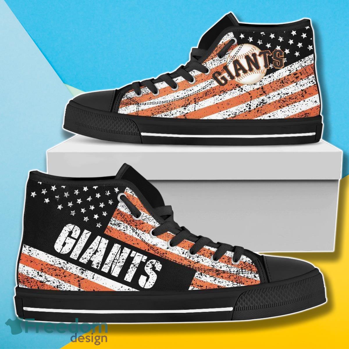 America Flag Italic Vintage Style San Francisco Giants MLB High Top Shoes For Men Women Fans Product Photo 1