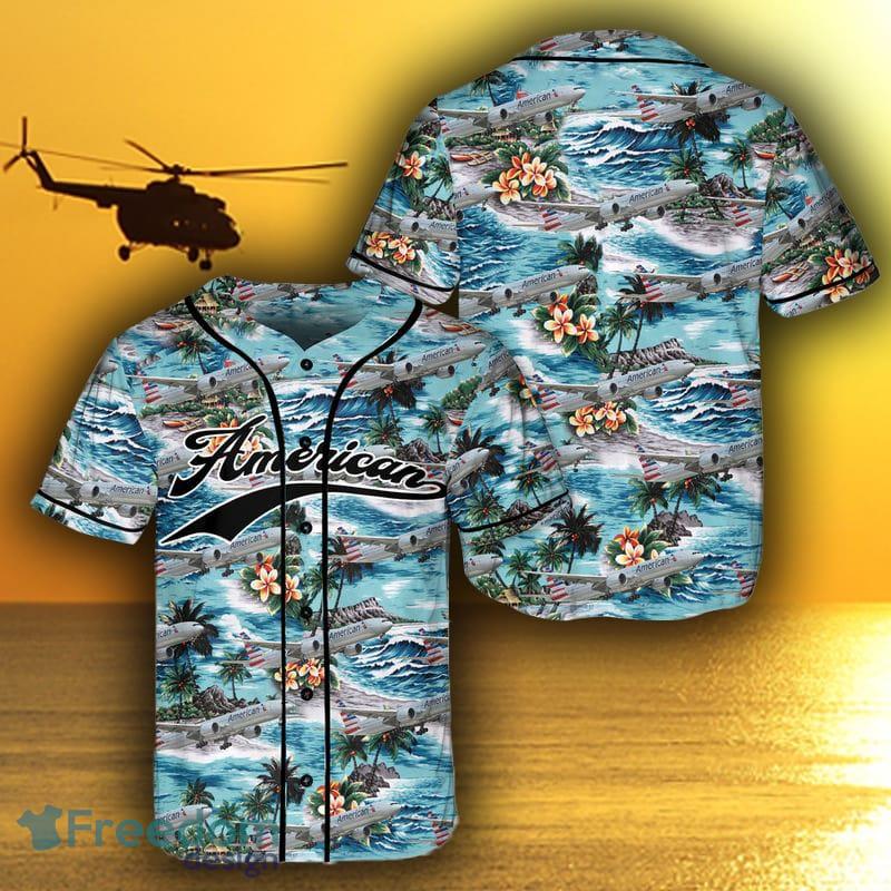 American Airlines Hawaiian Baseball Jersey Shirt For Men And Women - American Airlines Hawaiian Baseball Jersey Shirt For Men And Women