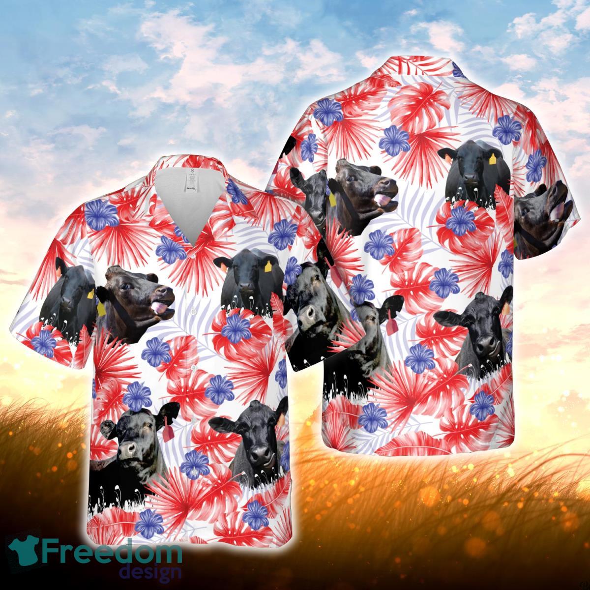 American Colors Black Angus All Printed 3D Hawaiian Shirt For Men Women Product Photo 1