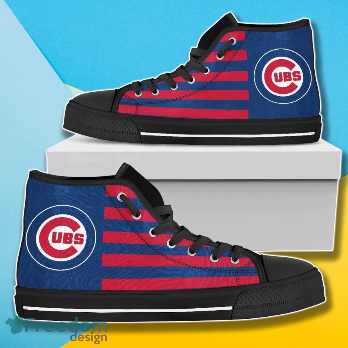 American Flag Chicago Cubs MLB High Top Shoes For Men Women Fans Product Photo 1