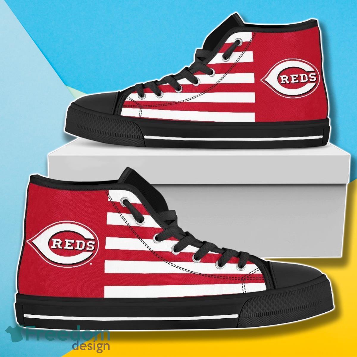 American Flag Cincinnati Reds MLB High Top Shoes For Men Women Fans Product Photo 1