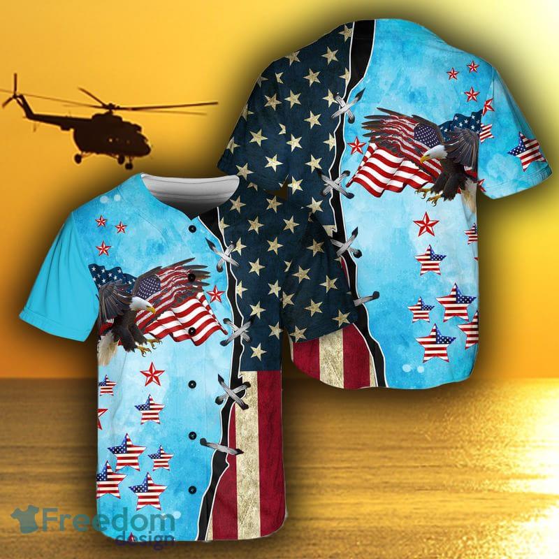 American Flag Grim Reaper Shh Red Eyes Skull All Over Print Baseball Jersey  Shirt - Banantees