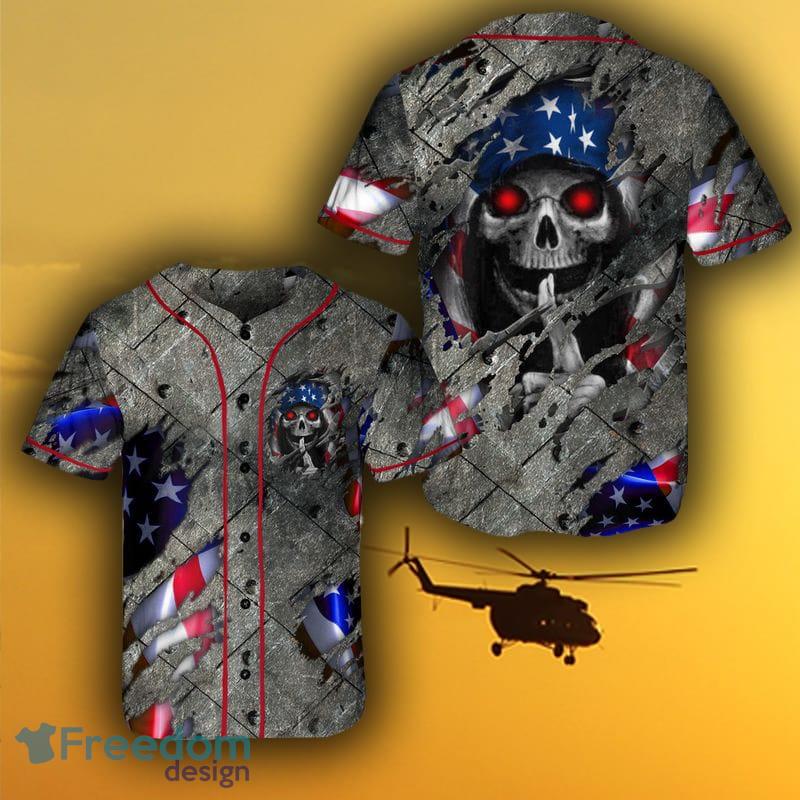 Grim Reaper American Flag Patriotic Skull - Skull Baseball Jersey - The  Best Shirts For Dads In 2023 - Cool T-shirts
