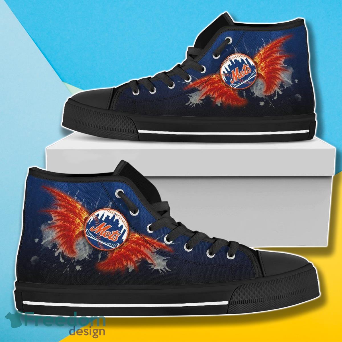 Angel Wings New York Mets MLB High Top Shoes For Men Women Fans Product Photo 1