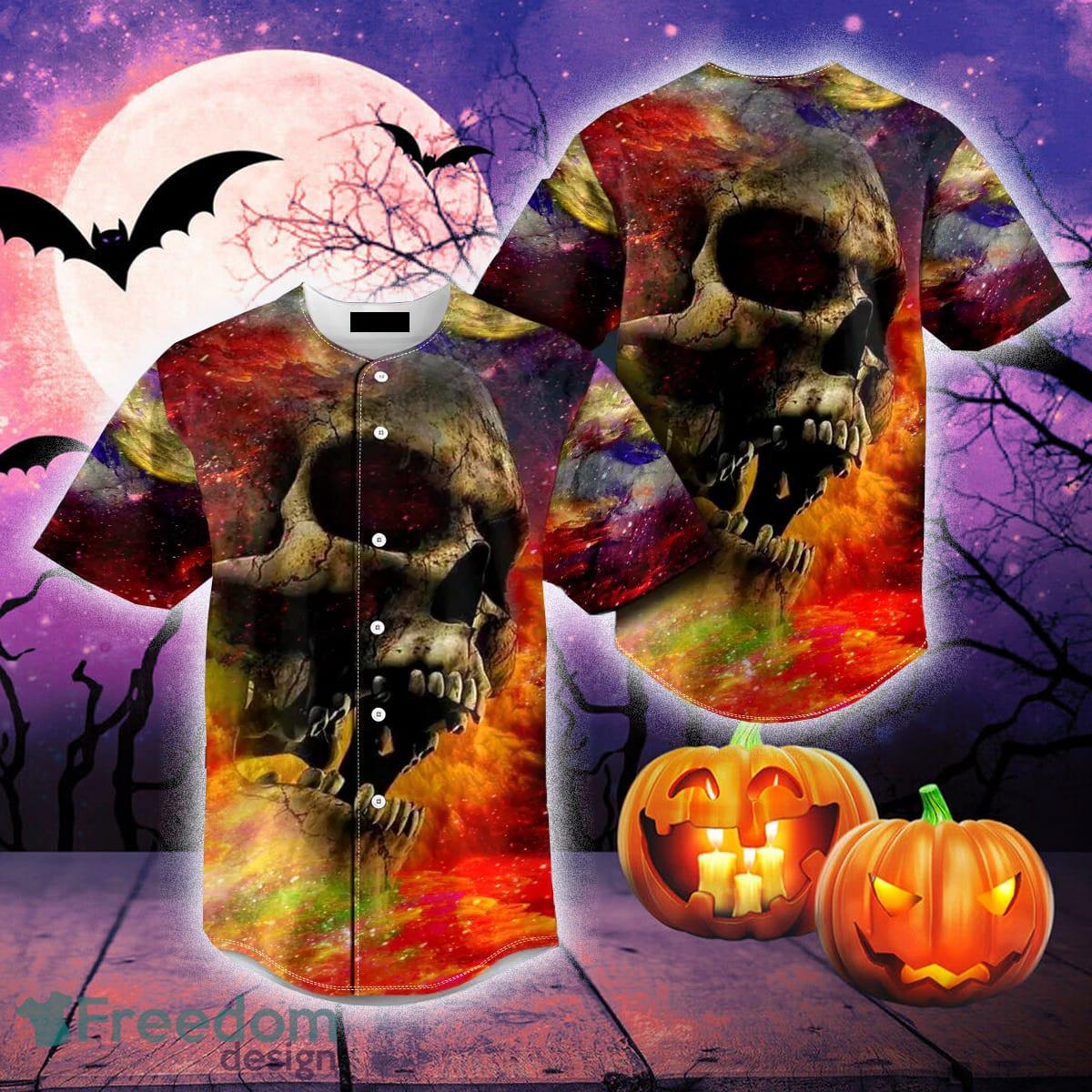 Cracked Skull Jersey, Cool Skull Shirts, Designer Skull Shirts