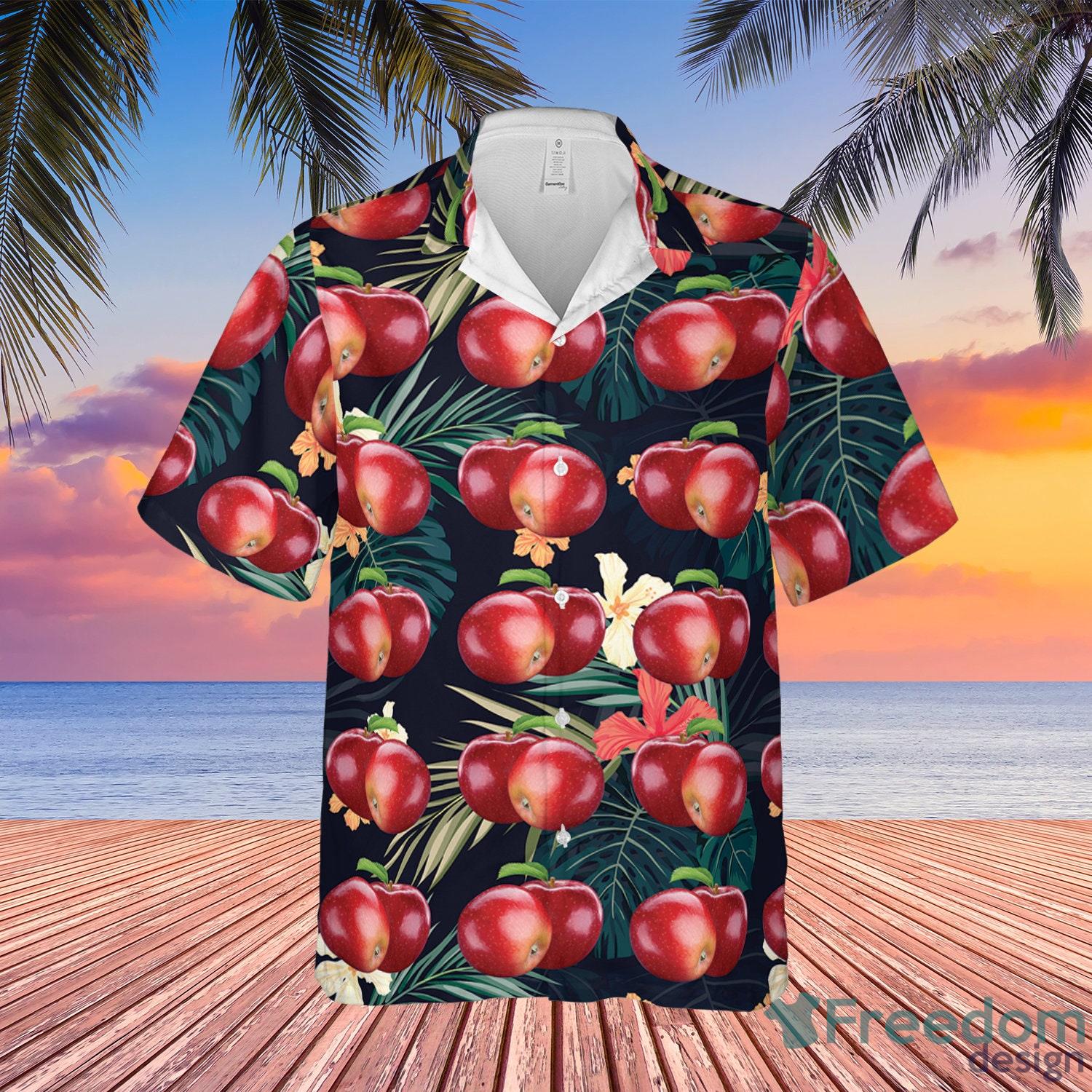 Cherry Hawaiian Shirts For Women Men Pink Cherry Summer Aloha Hawaiian Shirt  - Freedomdesign
