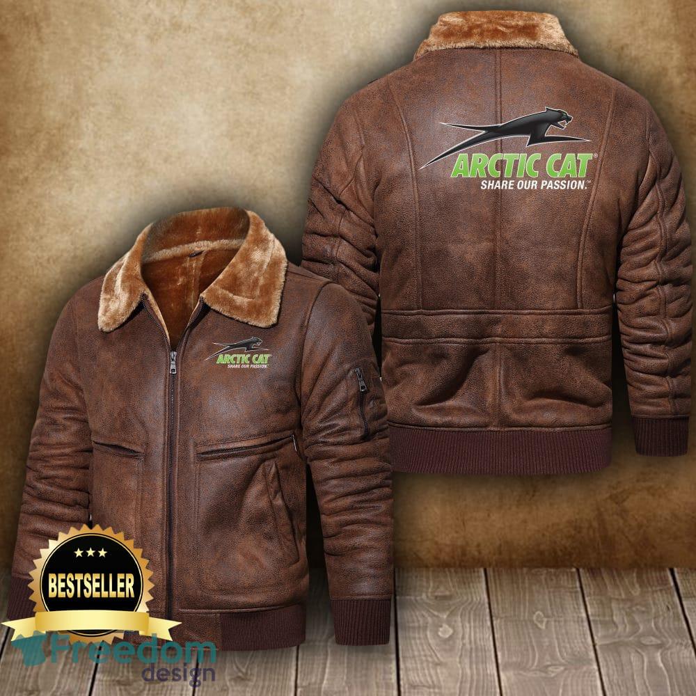 Arctic Cat Car Leather Jacket Print Men And Women For Fans Gift - Arctic Cat Car Leather Jacket _3